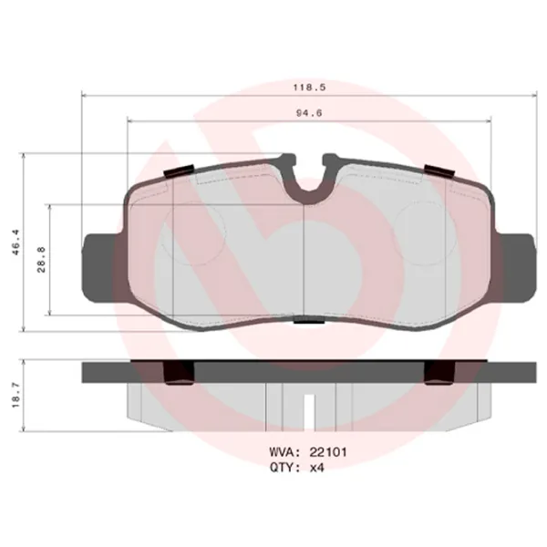 Тормозные колодки Brembo P 50 126 задние/ дисковые photo 4