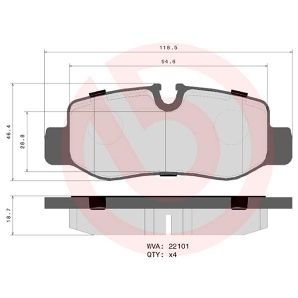 Тормозные колодки Brembo P 50 126 задние/ дисковые photo 4