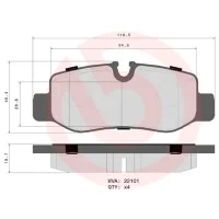 Plăcuțe de frână Brembo P 50 126 spate/ disk photo 4