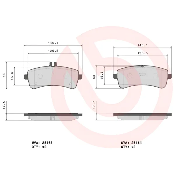 Тормозные колодки Brembo P 50 132 задние/ дисковые photo 4 Тормозные колодки Brembo P 50 132 задние/ дисковые photo 4