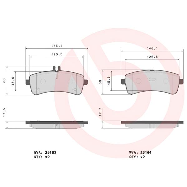 Тормозные колодки Brembo P 50 132 задние/ дисковые photo 4 Тормозные колодки Brembo P 50 132 задние/ дисковые photo 4