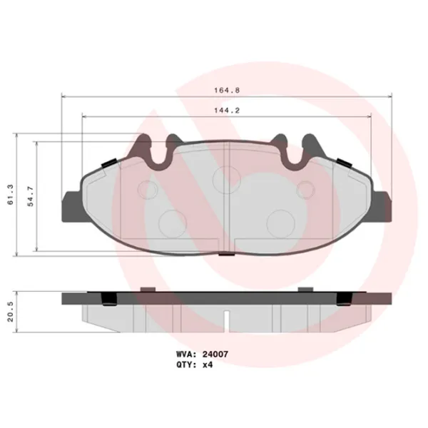 Тормозные колодки Brembo P 50 050 передние/ дисковые photo 4