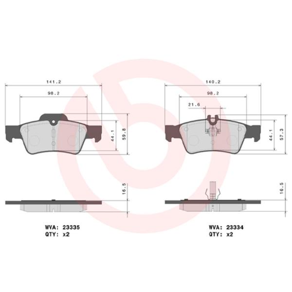 Plăcuțe de frână Brembo P 50 052 spate/ disk photo 4 Plăcuțe de frână Brembo P 50 052 spate/ disk photo 4