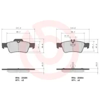 Plăcuțe de frână Brembo P 50 052 spate/ disk photo 4