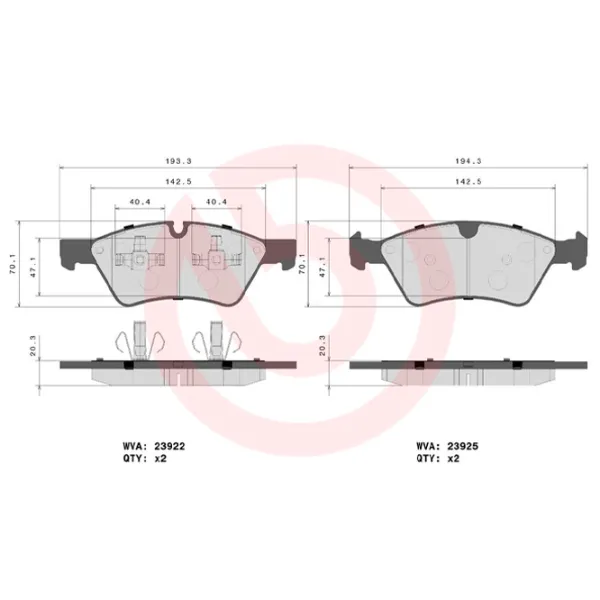 Тормозные колодки Brembo P 50 063 передние/ дисковые photo 4 Тормозные колодки Brembo P 50 063 передние/ дисковые photo 4