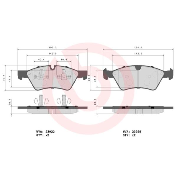 Тормозные колодки Brembo P 50 063 передние/ дисковые photo 4 Тормозные колодки Brembo P 50 063 передние/ дисковые photo 4