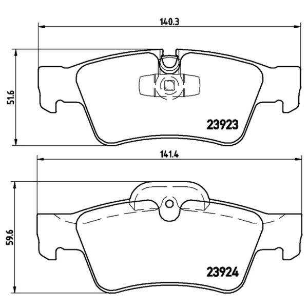 Тормозные колодки Brembo P 50 064 задние/ дисковые photo 4 Тормозные колодки Brembo P 50 064 задние/ дисковые photo 4