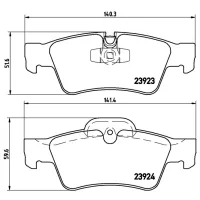 Plăcuțe de frână Brembo P 50 064 spate/ disk photo 4