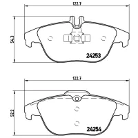 Plăcuțe de frână Brembo P 50 068 spate/ disk photo 4