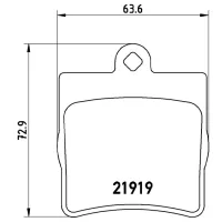 Plăcuțe de frână Brembo P 50 072 spate/ disk photo 4