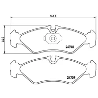 Plăcuțe de frână Brembo P 50 081 spate/ disk photo 4
