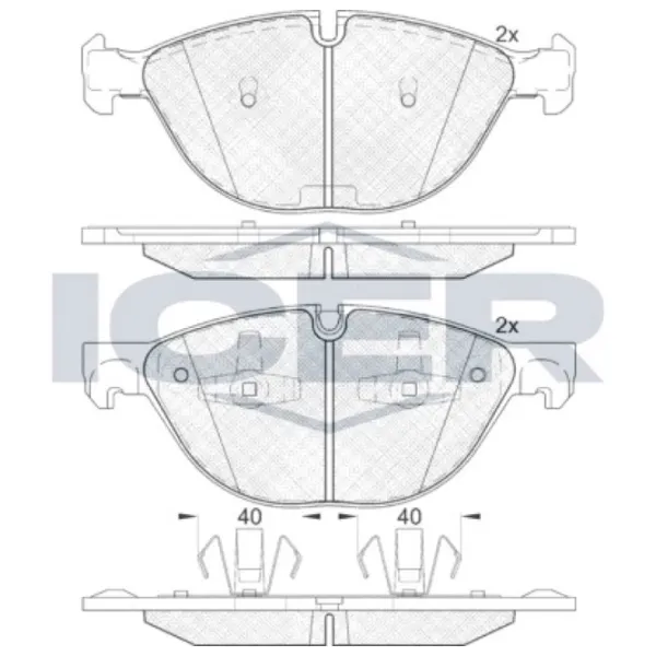 Тормозные колодки Icer 181905 передние/ дисковые photo 2