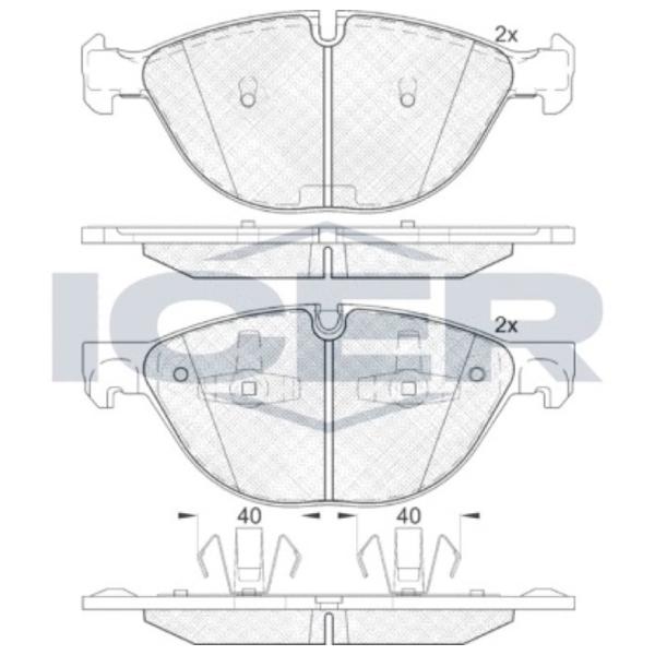 Тормозные колодки Icer 181905 передние/ дисковые photo 2