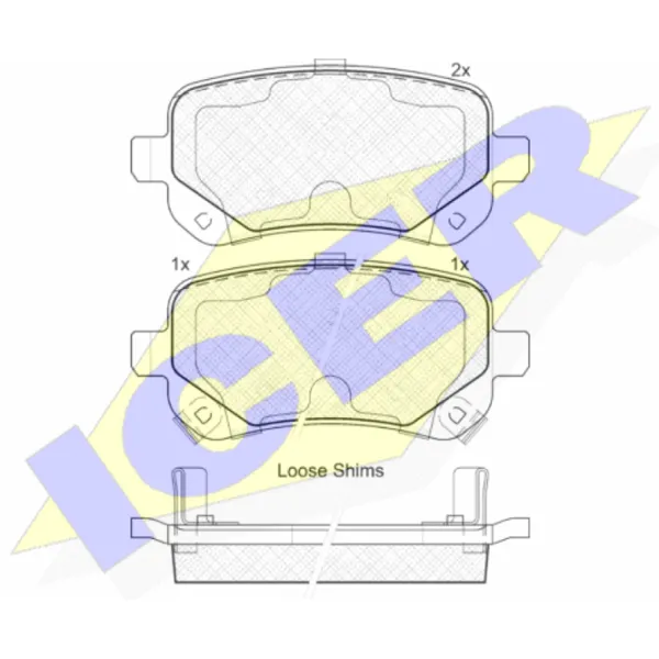 Тормозные колодки Icer 181910 задние/ дисковые photo 2 Тормозные колодки Icer 181910 задние/ дисковые photo 2