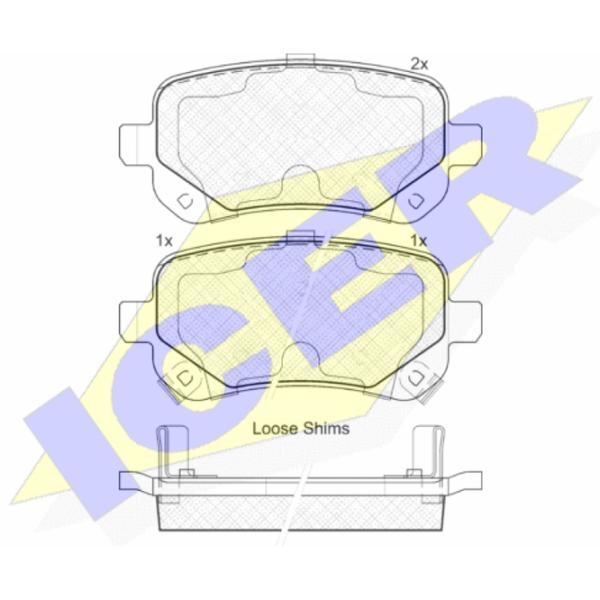 Тормозные колодки Icer 181910 задние/ дисковые photo 2 Тормозные колодки Icer 181910 задние/ дисковые photo 2