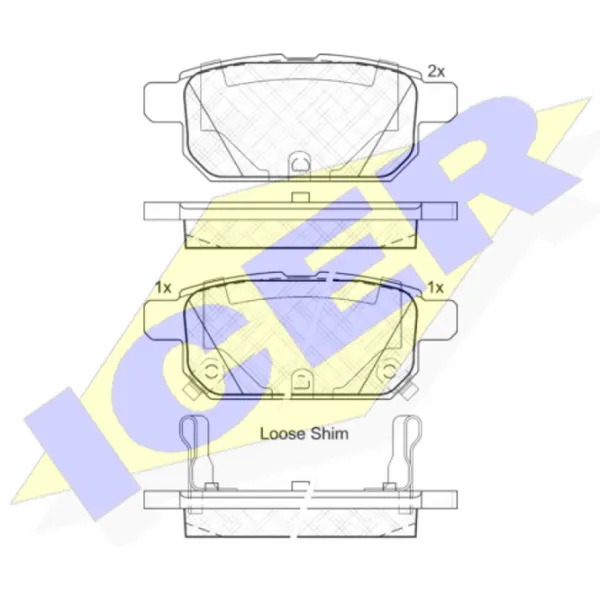 Тормозные колодки Icer 182017 задние/ дисковые photo 2 Тормозные колодки Icer 182017 задние/ дисковые photo 2