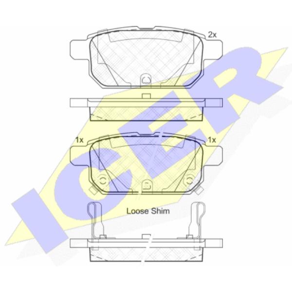 Тормозные колодки Icer 182017 задние/ дисковые photo 2 Тормозные колодки Icer 182017 задние/ дисковые photo 2