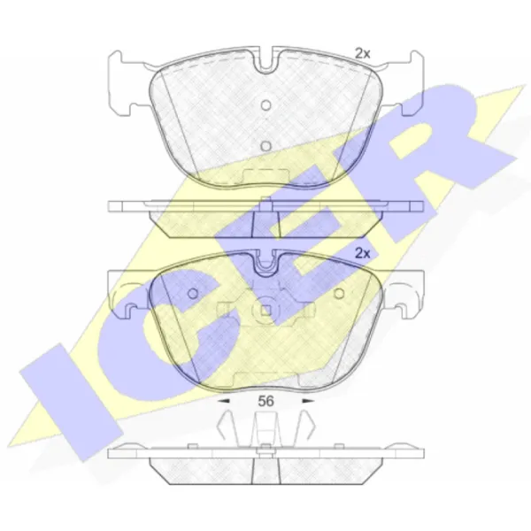 Plăcuțe de frână Icer 181919 față/ disk photo 2
