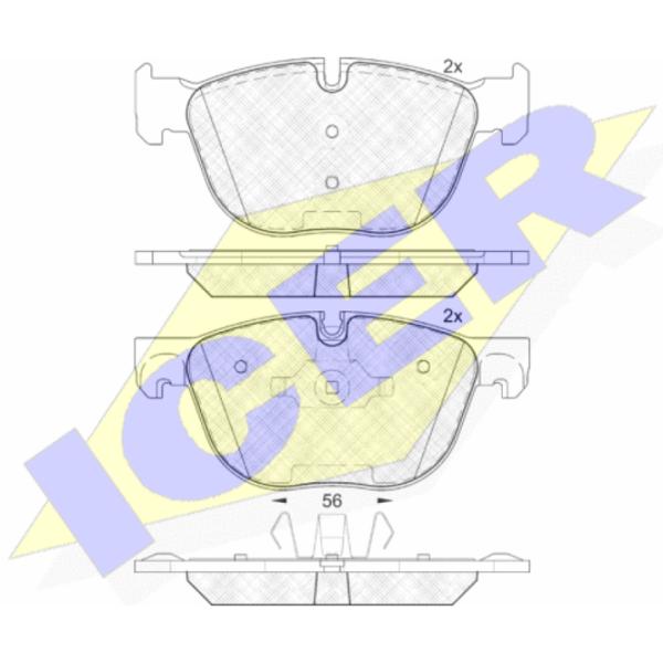 Plăcuțe de frână Icer 181919 față/ disk photo 2