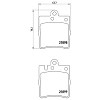 Plăcuțe de frână Brembo P 50 033X spate/ disk photo 3