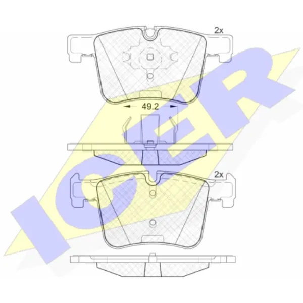 Тормозные колодки Icer 182020 передние/ дисковые photo 2