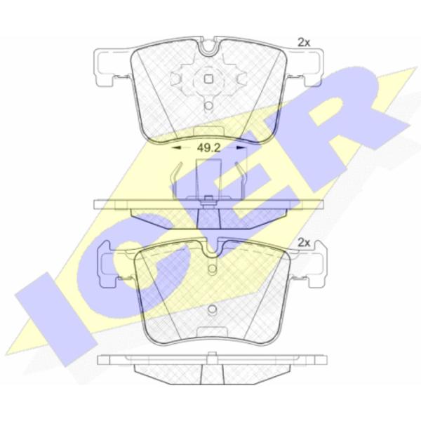 Тормозные колодки Icer 182020 передние/ дисковые photo 2