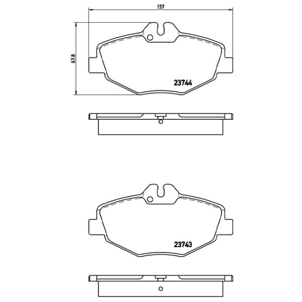 Тормозные колодки Brembo P 50 049 передние/ дисковые photo 4
