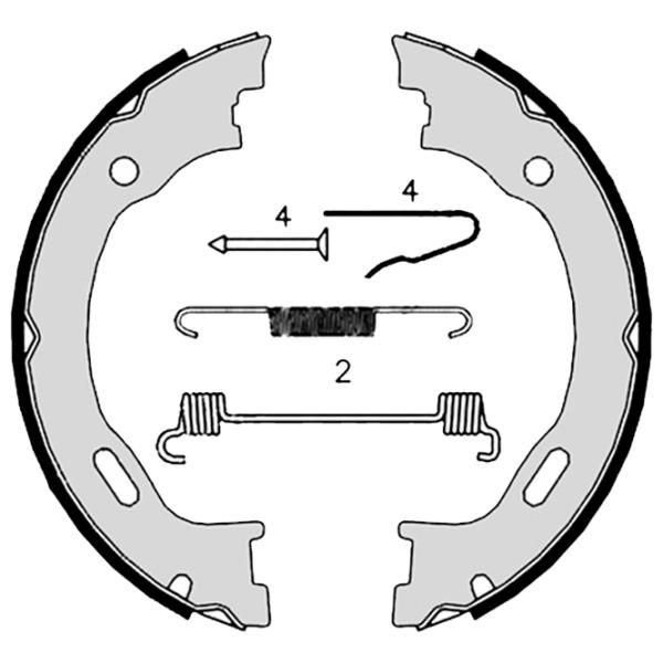Тормозные колодки Brembo S 50 515 задние/ барабанные photo 2