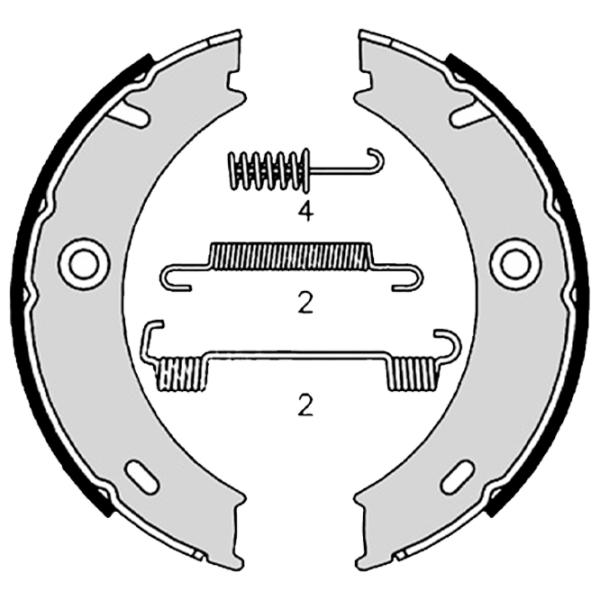 Тормозные колодки Brembo S 50 512 задние/ барабанные photo 2 Тормозные колодки Brembo S 50 512 задние/ барабанные photo 2
