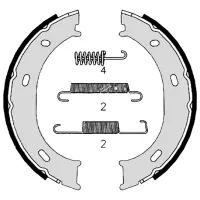 Plăcuțe de frână Brembo S 50 510 spate/ tobă photo 2