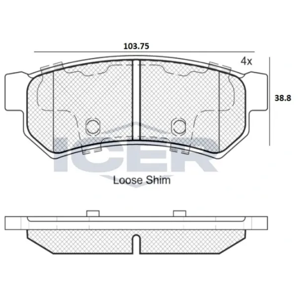 Тормозные колодки Icer 182058 задние/ дисковые photo 2