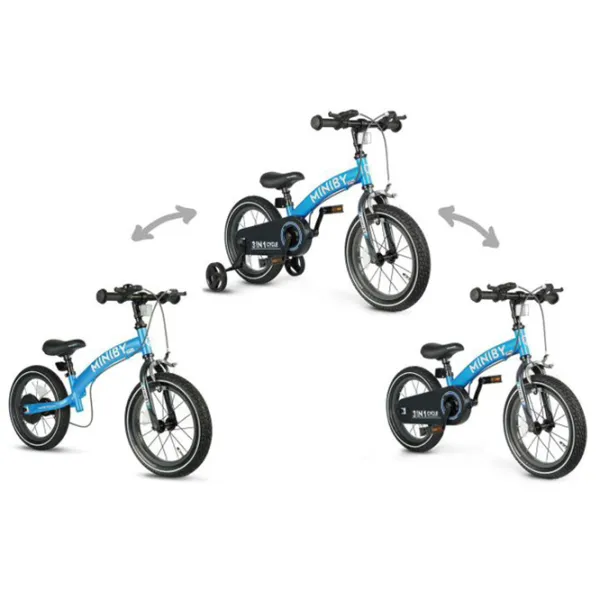 Bicicletă fără pedale Qplay Miniby 14" Metal/ Blue Black photo 2 Bicicletă fără pedale Qplay Miniby 14" Metal/ Blue Black photo 2