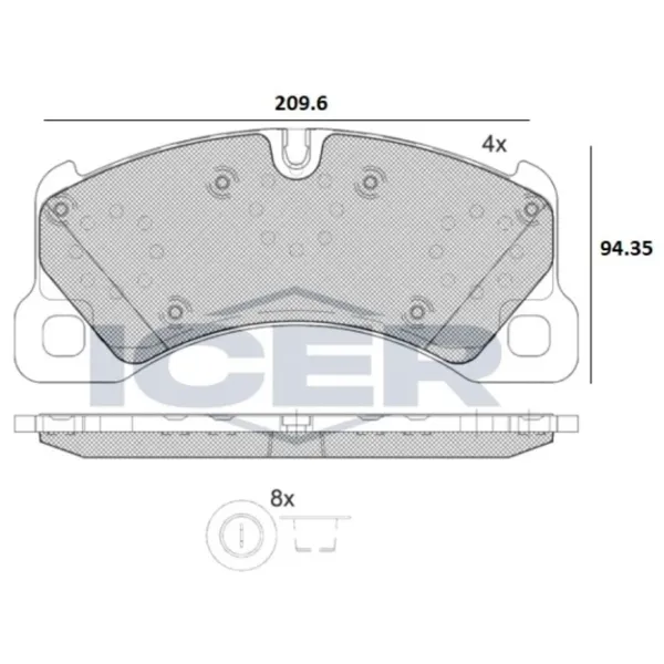 Тормозные колодки Icer 181921 передние/ дисковые photo 2