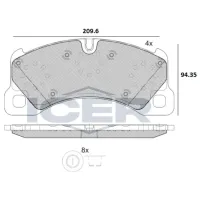 Plăcuțe de frână Icer 181921 față/ disk photo 2