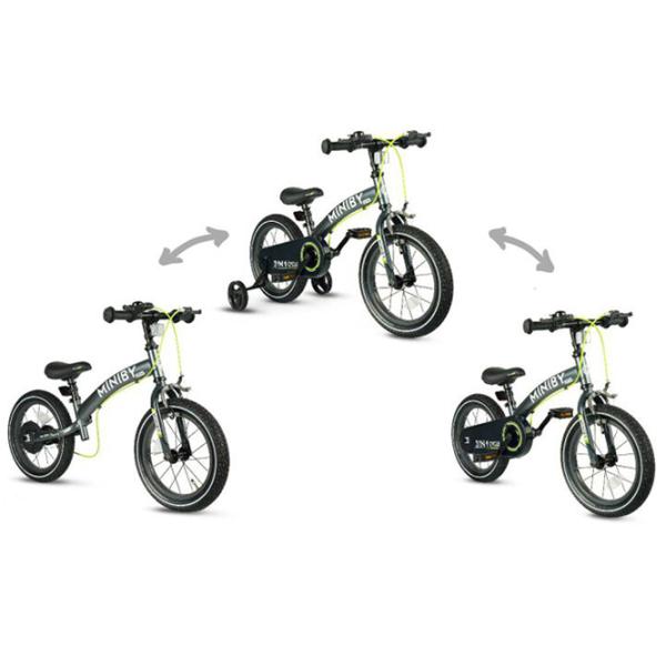 Bicicletă fără pedale Qplay Miniby 14" Metal/ Gray Black photo 2