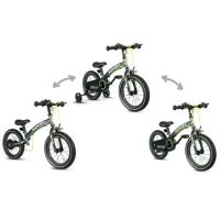 Bicicletă fără pedale Qplay Miniby 14" Metal/ Gray Black photo 2