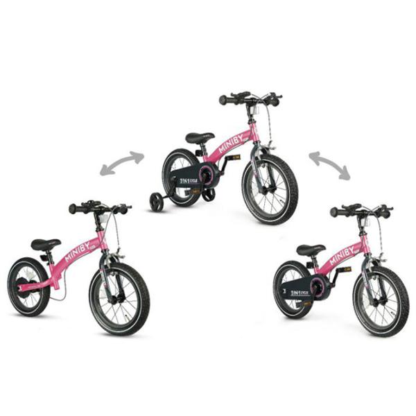 Bicicletă fără pedale Qplay Miniby 14" Metal/ Pink Black photo 3 Bicicletă fără pedale Qplay Miniby 14" Metal/ Pink Black photo 3