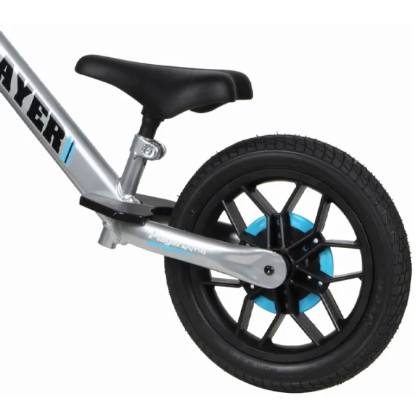 Bicicletă fără pedale Qplay Player 12" Oțel/ Blue Silver photo 2