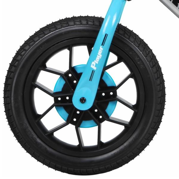 Bicicletă fără pedale Qplay Player 12" Oțel/ Blue Silver photo 3