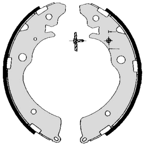 Тормозные колодки Brembo S 28 507 задние/ барабанные photo 2 Тормозные колодки Brembo S 28 507 задние/ барабанные photo 2
