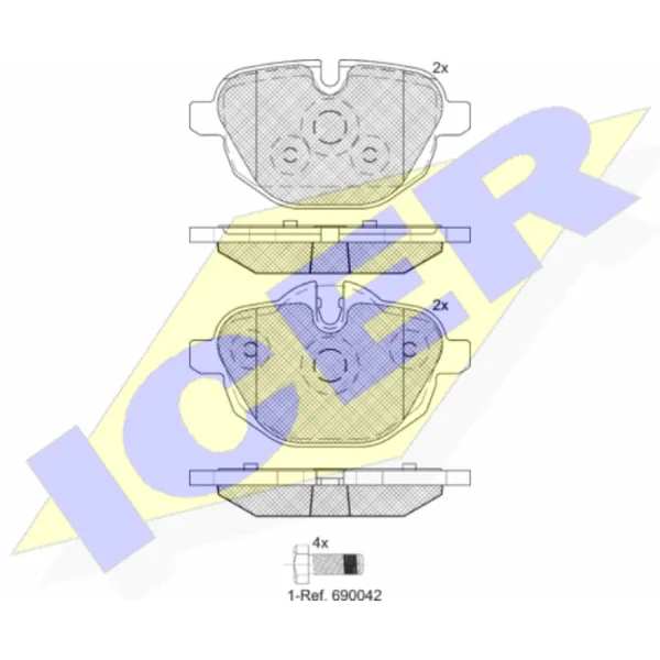 Тормозные колодки Icer 182004 задние/ дисковые photo 2 Тормозные колодки Icer 182004 задние/ дисковые photo 2