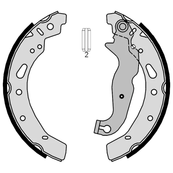 Plăcuțe de frână Brembo S 24 540 spate/ tobă photo 2
