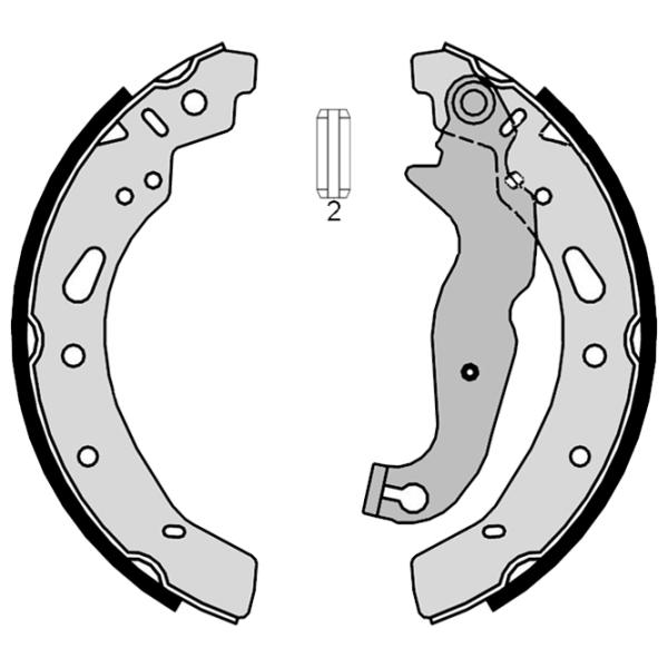 Plăcuțe de frână Brembo S 24 540 spate/ tobă photo 2