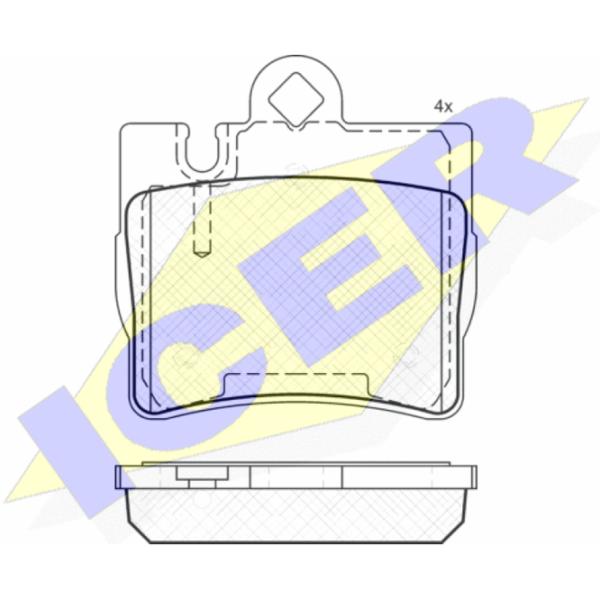 Тормозные колодки Icer 181390 задние/ дисковые photo 2