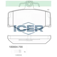 Plăcuțe de frână Icer 180804-700 spate/ disk photo 2