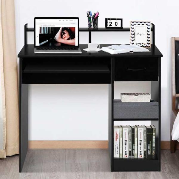 Офисный стол Costway HW63331BK ДСП/ Черный photo 4