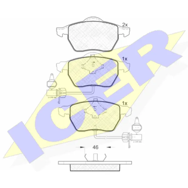 Plăcuțe de frână Icer 181331 față/ disk photo 2