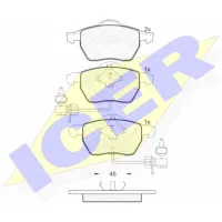 Plăcuțe de frână Icer 181331 față/ disk photo 2