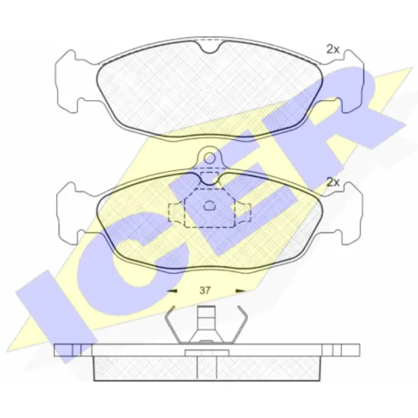 Тормозные колодки Icer 180858 задние/ дисковые photo 2 Тормозные колодки Icer 180858 задние/ дисковые photo 2