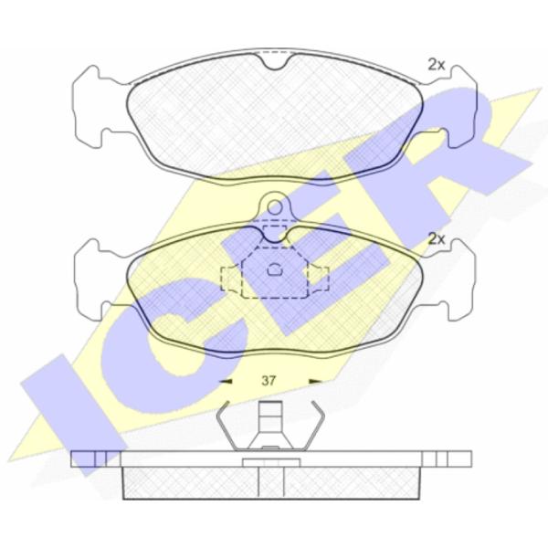 Тормозные колодки Icer 180858 задние/ дисковые photo 2 Тормозные колодки Icer 180858 задние/ дисковые photo 2